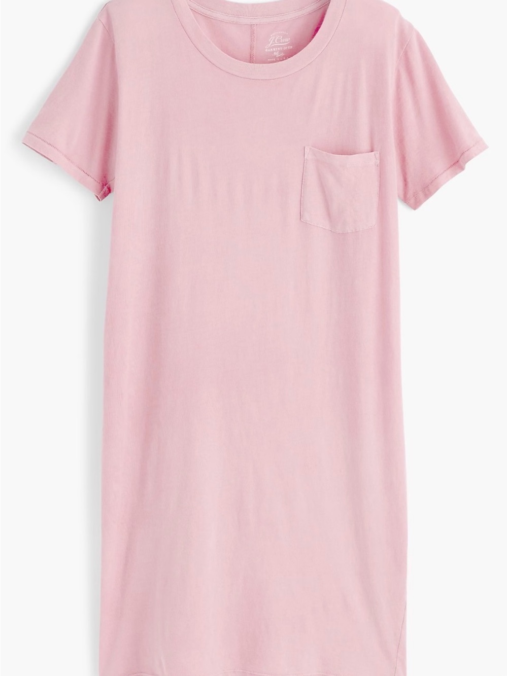 J. Crew Pink Short-Sleeve Pocket T-Shirt Dress